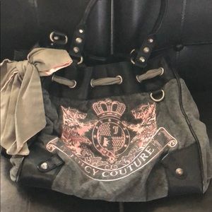 Juicy Couture gray and pink purse